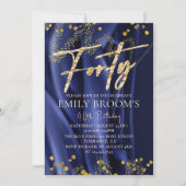 Invitation Délicieuse Marine 40e Quarante Anniversaire (Devant)