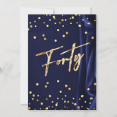 Invitation Délicieuse Marine 40e Quarante Anniversaire (Dos)