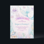 Invitation Délicieuse Purple Bleu Petite Sirène Anniversaire<br><div class="desc">Délicat Purple Blue Petite Sirène Invitation Anniversaire Délicate invitation à l'anniversaire de sirène avec une queue de sirène bleue,  poulpe et bannière violette et diverses créatures marines,  algues et coffre au trésor. Cette petite invitation à l'anniversaire de sirène est entièrement modifiable et peut être utilisée pour n'importe quel âge.</div>