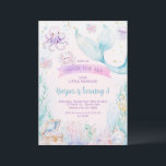 Invitation Délicieuse Purple Bleu Petite Sirène Anniversaire<br><div class="desc">Délicat Purple Blue Petite Sirène Invitation Anniversaire Délicate invitation à l'anniversaire de sirène avec une queue de sirène bleue,  poulpe et bannière violette et diverses créatures marines,  algues et coffre au trésor. Cette petite invitation à l'anniversaire de sirène est entièrement modifiable et peut être utilisée pour n'importe quel âge.</div>