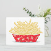 Invitation Délicieux frites français Retro Restauration rapid (Debout devant)