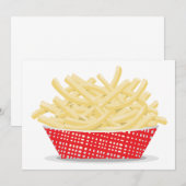 Invitation Délicieux frites français Retro Restauration rapid (Devant / Derrière)