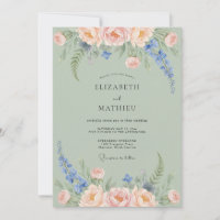 Delphinium Romance Mariage Vert Sauge et Pêche