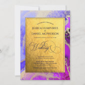 Invitation Deluxe Jewel Tone Mariage (Devant)