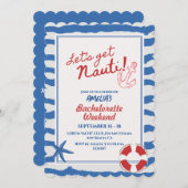 Invitation Demain de bachelorette Nauti (Devant / Derrière)