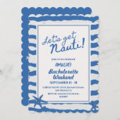 Invitation Demain de bachelorette Nauti (Devant / Derrière)