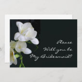 Invitation Demande d'aide d'État de White Freesias (Devant / Derrière)