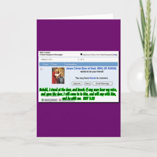 Invitation Demande d'ami Jésus