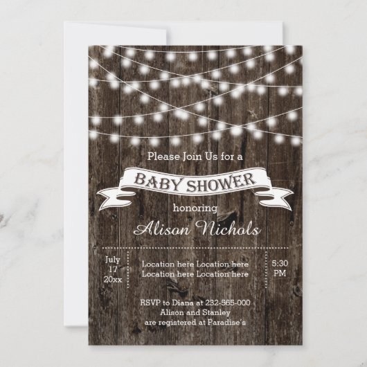 Invitation Demande de baby shower (Devant)