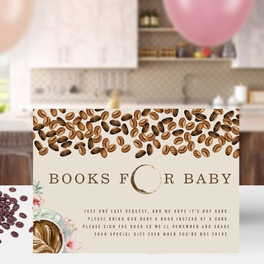 Invitation Demande de Baby shower de café Floral
