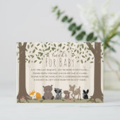 Invitation Demande de carnet de livres pour animaux de forêt (Debout devant)