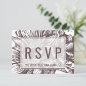 Invitation Demande de chanson de tournesol brun RSVP (Debout devant)