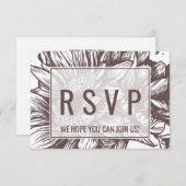 Invitation Demande de chanson de tournesol brun RSVP (Devant / Derrière)