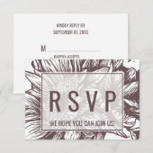 Invitation Demande de chanson de tournesol marron RSVP (Devant / Derrière)