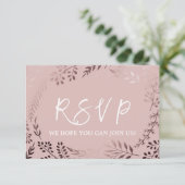 Invitation Demande de chanson rose gold élégant et RSVP (Debout devant)