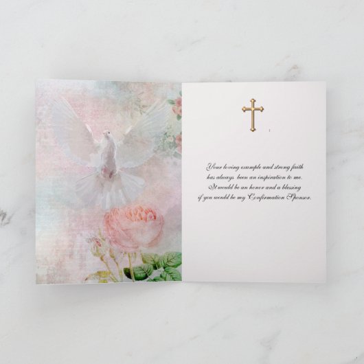 Invitation Demande de commanditaire de confirmation religieus (Intérieur)