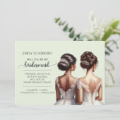 Invitation Demande de Demoiselle d'Honneur Afro-Américaine Di (Debout devant)