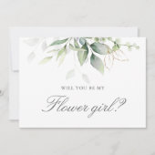 Invitation Demande de Demoiselle d'Honneur avec Élégant Eucal (Devant)