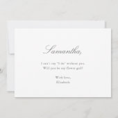 Invitation Demande de Demoiselle d'Honneur avec Élégant Eucal (Dos)