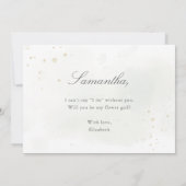 Invitation Demande de Demoiselle d'Honneur avec Élégante Végé (Dos)