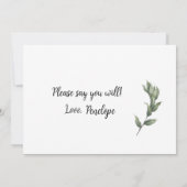 Invitation Demande de Demoiselle d'Honneur avec une Simple Vé (Dos)