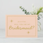 Invitation Demande de Demoiselle d'Honneur Écriture Manuscrit (Debout devant)