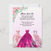 Invitation Demande de demoiselle d'honneur en rose pour une Q (Dos)