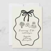 Invitation Demande de Demoiselle d'Honneur Fleurie à Dessin M (Devant)