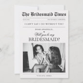 Invitation Demande de demoiselle d'honneur personnalisée avec (Devant)