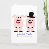 Invitation Demande de Demoiselle d'Honneur pour les Cochons (Dos)