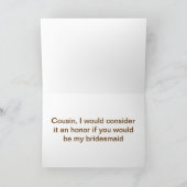 Invitation Demande de femme de ménage de Cousin Brides (Intérieur)