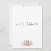 Invitation Demande de fête de retraite aquarelle Floral Party (Dos)