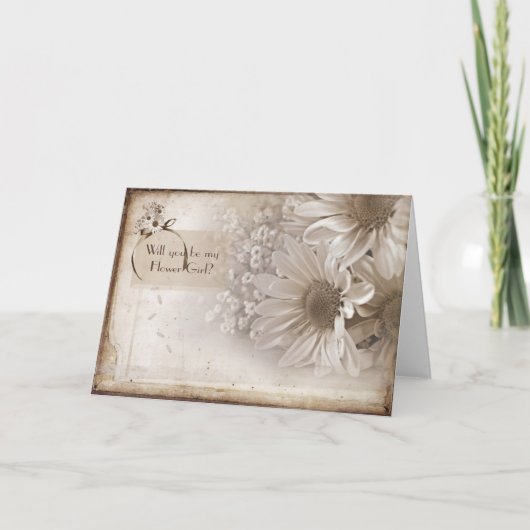 Invitation Demande de Fille des Fleurs (Devant)