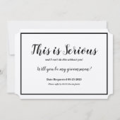 Invitation Demande de Garçon d'Honneur C'est Sérieux (Devant)