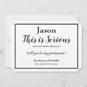 Invitation Demande de Garçon d'Honneur C'est une Option de No (Devant)