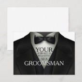 Invitation Demande de garçon d'honneur pour la fête de mariag (Devant / Derrière)