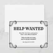 Invitation Demande de Garçon d'Honneur Vintage Annonce d'Empl (Devant / Derrière)