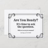 Invitation Demande de Garçon d'Honneur Vintage Êtes-vous Prêt (Devant / Derrière)