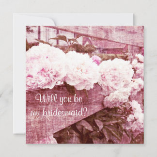 Invitation Demande de la femme de ménage romantique pink