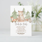 Invitation Demande de livre à l'aquarelle sur la forêt pour B (Debout devant)