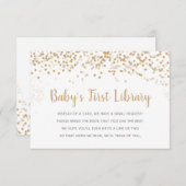 Invitation Demande de livre de la bibliothèque du bébé de (Devant / Derrière)