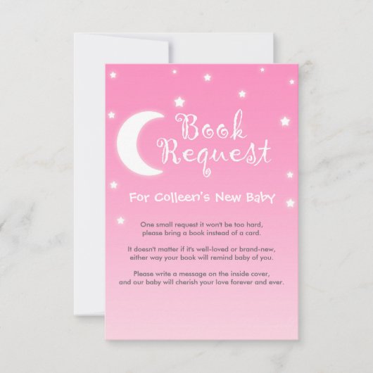 Invitation Demande de livre Twinkle Little Star avec poème en (Devant)