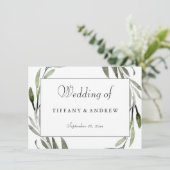 Invitation Demande de mariage à la frontière de la feuille d' (Debout devant)