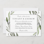 Invitation Demande de mariage à la frontière de la feuille d' (Dos)