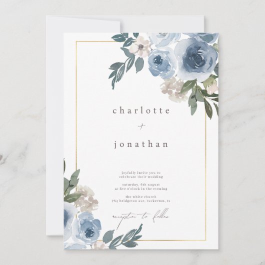 Invitation Demande de Mariage floral Dusty subtil et crème (Devant)
