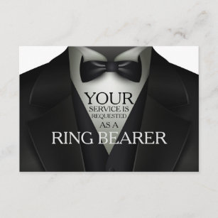 Invitation Demande de mariage Tuxedo Bearer