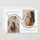 Invitation Demande de Marraine avec Double Arche de Photos (Devant)