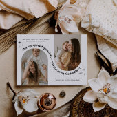 Invitation Demande de Marraine avec Double Arche de Photos