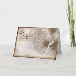 Invitation Demande de matrone d'honneur