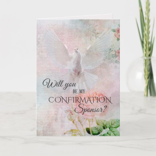 Invitation Demande de parrain de confirmation religieuse  (Devant)